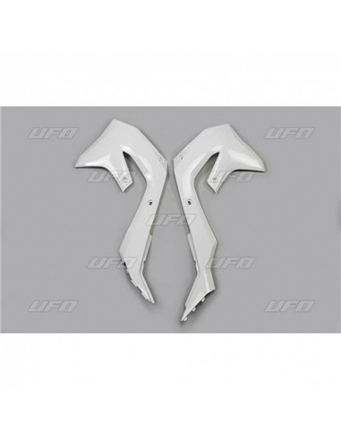 Plásticos laterales de radiador UFO blanco Kawasaki KX450 KA04751047