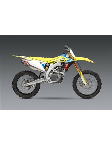 Linea completa escape Yoshimura RS-12 Signature inox/silencioso alu/tapa carbono Suzuki RM-Z450 219220S320