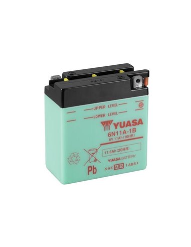 Batería YUASA 6N11A-1B Dry charged (sin electrolito) 6N11A-1B