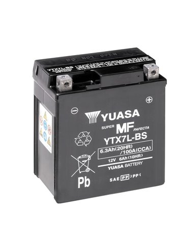 Batería YUASA YTX7L-BS Combipack (con electrolito) YTX7L-BS