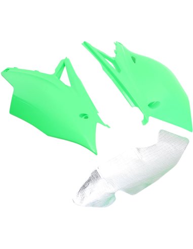 UFO-Plast rear side covers Kawasaki fluor green