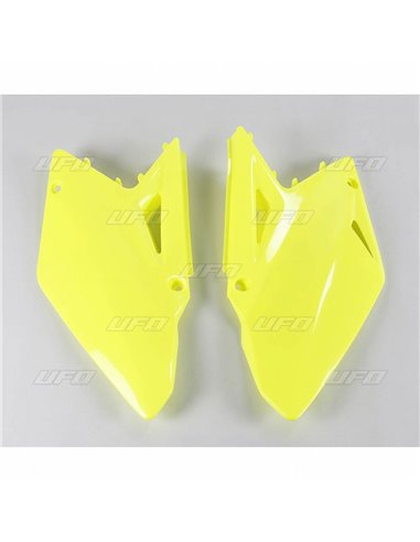 Caches latéraux arrière UFO-Plast Suzuki jaune fluor SU04918DFLU