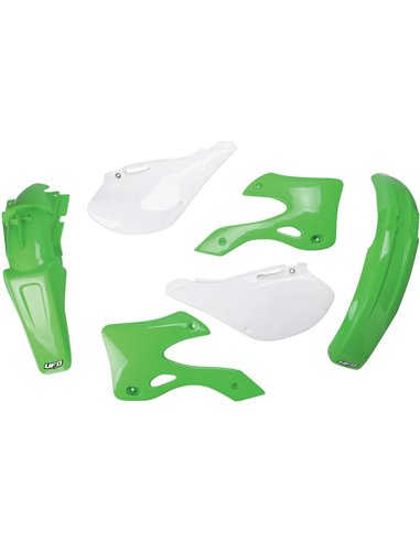 Kit de plástico Kawasaki Kx125-250 cor original Kakit200E-999 UFO-Plast