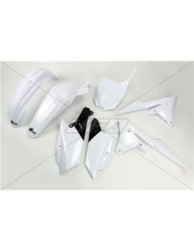 Kit de plástico Yamaha Yz250-450F branco Yakit318E-046 UFO-Plast