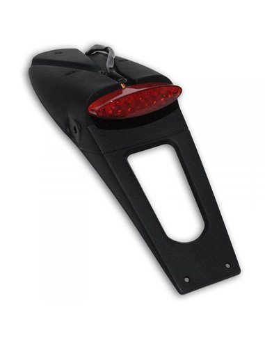 Luz traseira e suporte da placa sem indicadores W- Red Led-Taillight (E11 & Dot) preto Pp01219Kclb UFO-Plast