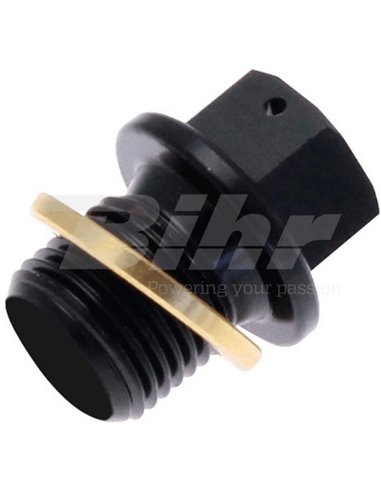 TECNIUM oil drain plug non-magnetic alu black M12 x 1.50 x 13