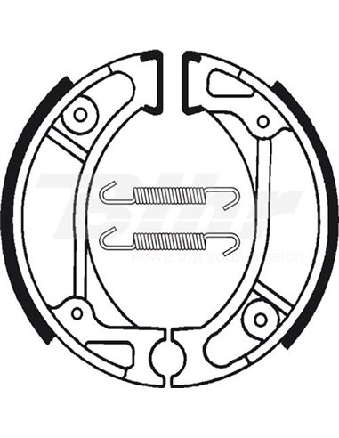 Tecnium BA057 brake shoes Position: Front