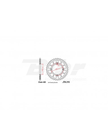 JT 215 aluminum Rear sprocket with 49 teeth