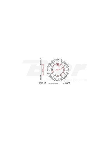 JT 215 aluminum Rear sprocket with 51 teeth