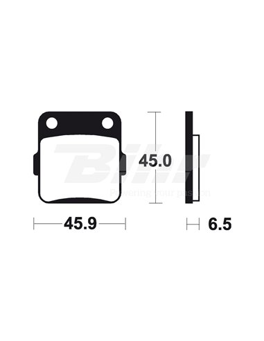 Position des plaquettes de frein frittées Tecnium MO84: avant