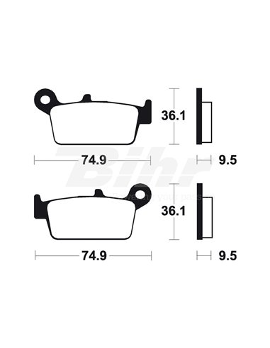 Tecnium MOR104 Sintered Brake Pads Position: Rear