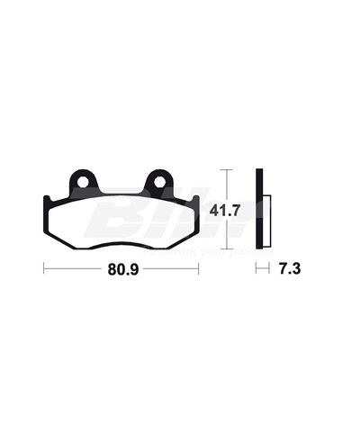 Position des plaquettes de frein frittées Tecnium MO58: avant