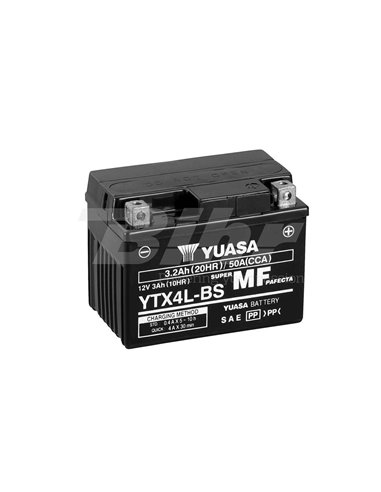 Bateria Yuasa YTX4L-BS COMBIPACK (amb electròlit)