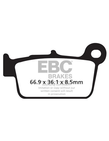 Brake Pad Fa-Tt Series Carbon Offroad EBC FA367/2TT