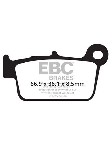 Pastilhas de freio de metal sinterizado série Fa-R EBC FA367 / 2R