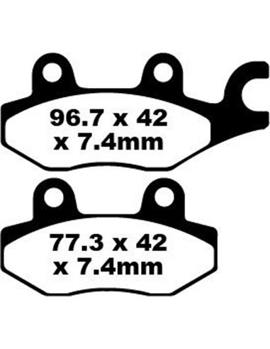 Brake Pad Fa-Tt Series Carbon Fiber Offroad EBC FA165TT