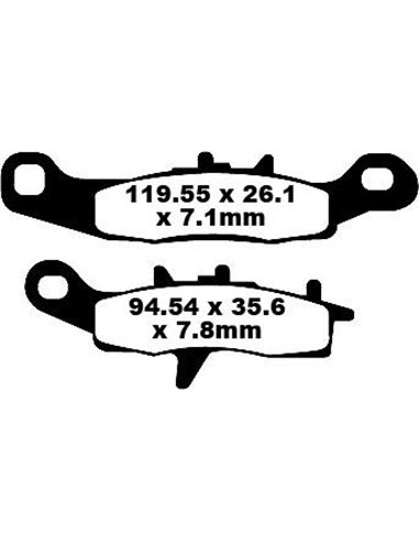 Pastillas de freno en fibra de carbono Offroad EBC FA258TT