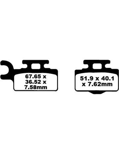 Brake Pad Fa-Tt Series Carbon Fiber Offroad EBC FA302TT