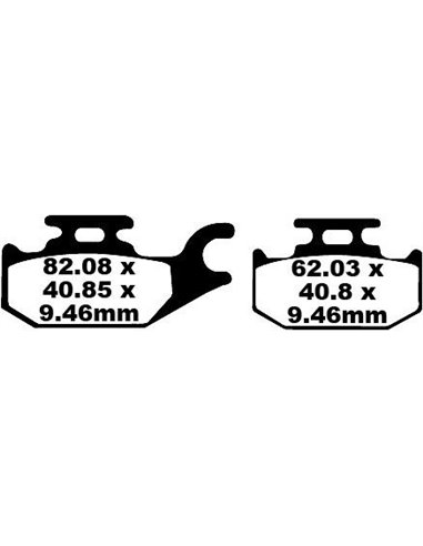 Pastilhas de freio de fibra de carbono Offroad EBC FA307TT