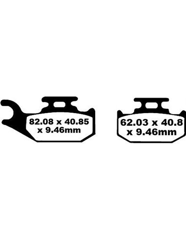 Brake Pad Fa-Tt Series Carbon Fiber EBC FA317TT