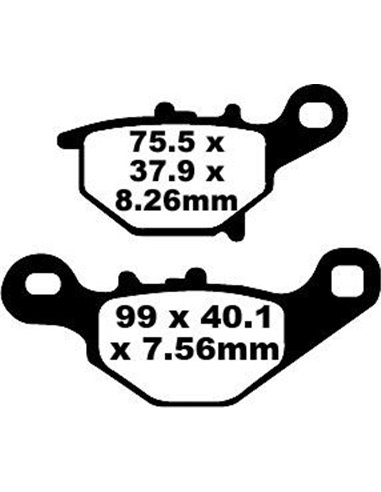 Plaquettes de frein en fibre de carbone EBC FA401TT