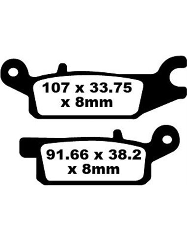 Pastilhas de freio de fibra de carbono EBC FA443TT