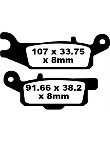 Brake Pad Fa-Tt Series Carbon Fiber EBC FA444TT