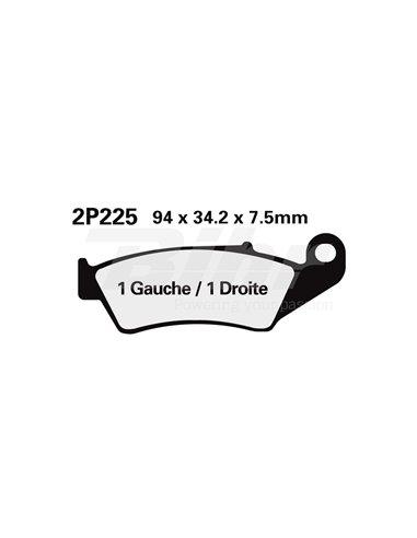 Brake pads set NISSIN 2P225GS Front XL600V 97-99