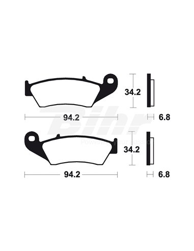 Brake pads set Tecnium MO194 Sintered