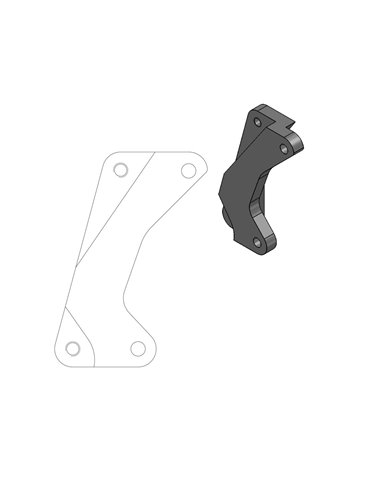 Relocating bracket for OEM brake caliper Yamaha MOTO-MASTER 211033