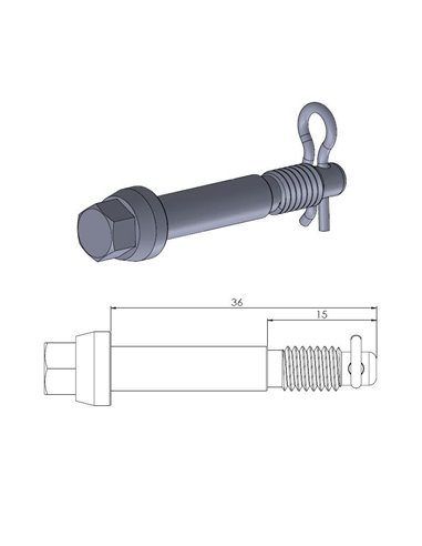 Pins de pastilla de fre SX50 / Sx MOTO-MASTER 213.058