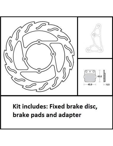 Kit de disc de fre flotant sobredimensionat 260 mm Offr Hon MOTO-MASTER 310.028