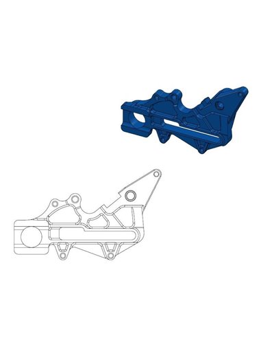 Relocating bracket for brake caliper OEM 220Mm Blue MOTO-MASTER 211062