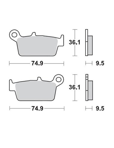 Pastillas de freno traseras 091812 MOTO-MASTER