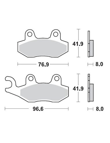 Pastilles de fre davanteres 091.911 Yam Atv MOTO-MASTER