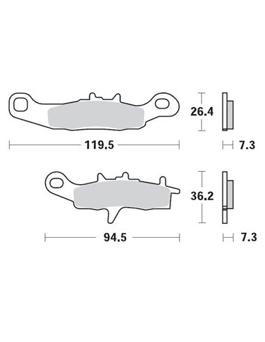 Front brake pads 093911 MOTO-MASTER