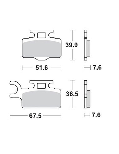 Front brake pads 094111 MOTO-MASTER