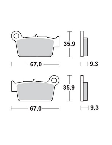 Rear brake pads 094511 MOTO-MASTER