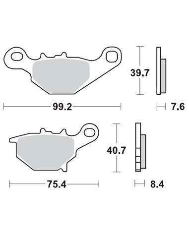 Pastillas de freno traseras 094811 MOTO-MASTER