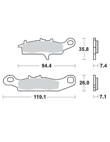 Front brake pads Kawasaki MOTO-MASTER 095311