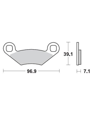 Pastilhas de freio dianteiro podem Am / Polaris MOTO-MASTER 097011