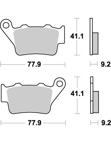 Nitro MOTO-MASTER rear brake pads 093221