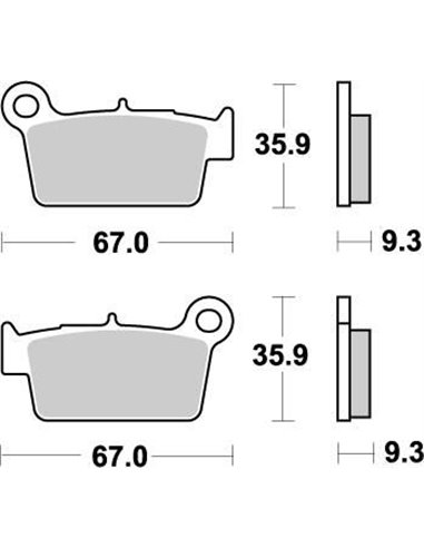 Nitro MOTO-MASTER rear brake pads 094521