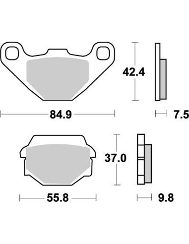 Pastilhas de freio traseiro Nitro MOTO-MASTER 091121