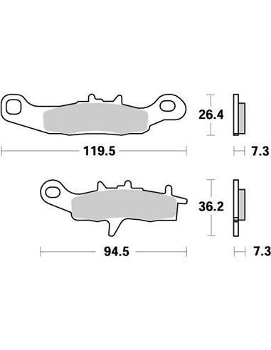 Pastillas de freno delanteras Nitro MOTO-MASTER 093921