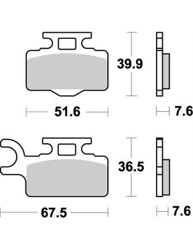 Pastilhas de freio dianteiro Nitro MOTO-MASTER 094121