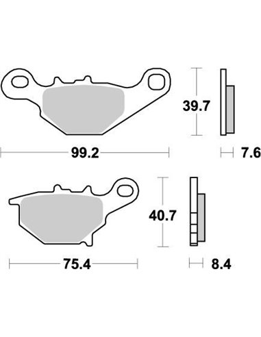 Nitro MOTO-MASTER rear brake pads 094821