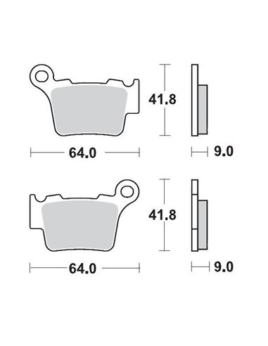 Pastillas de freno traseras sinterizadas Race Mx MOTO-MASTER 094422