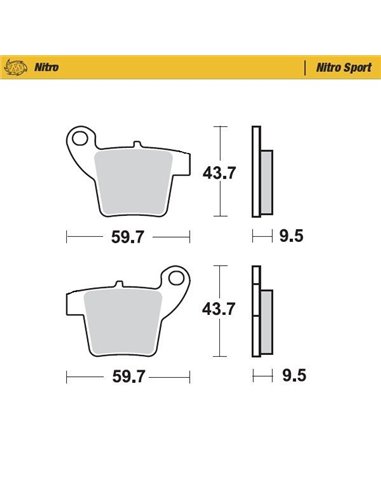 Pastilhas de freio traseiras sinterizadas Mx MOTO-MASTER 099022