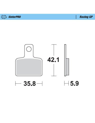 Plaquettes de frein arrière frittées Racing MOTO-MASTER 099412